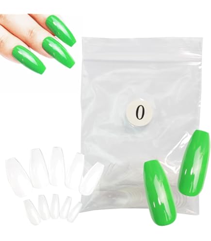 Amazon | ネイルチップ クリア サイズ別販売【 アーモンド 1袋 50枚